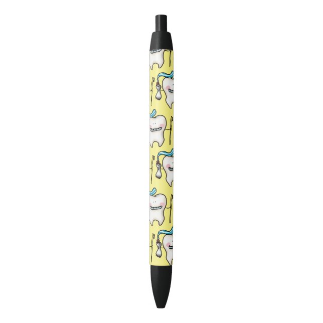 funny tooth cartoon black ink pen (Front Vertical)