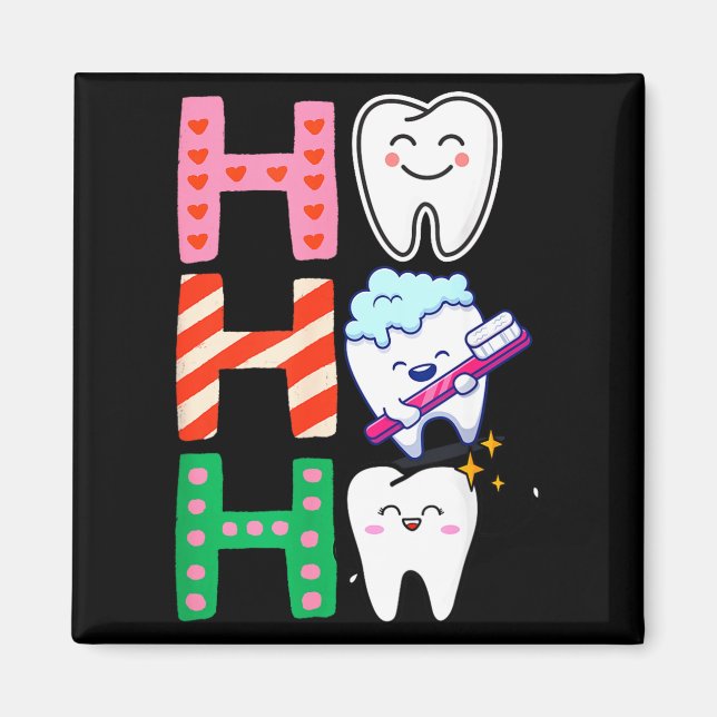 Funny Tooth Christmas Dentist Xmas Dental Istant H Magnet (Front)
