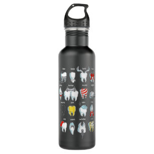 Funny Tooth Designs Dentist Teeth Dental  710 Ml Water Bottle
