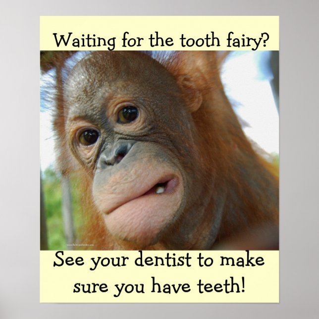 Funny Tooth Fairy Children's Dentist Poster (Front)