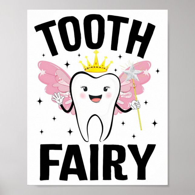 Funny Tooth Fairy Halloween Costume For Women Kids Poster (Front)