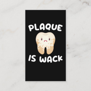 Funny Tooth Plaque Dentist Dental Assistant Business Card