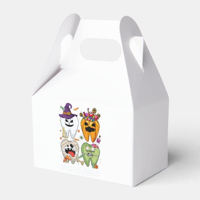 Funny Tooth Teeth Dental Squad Spooky Halloween Vi Favour Box (Front Side)