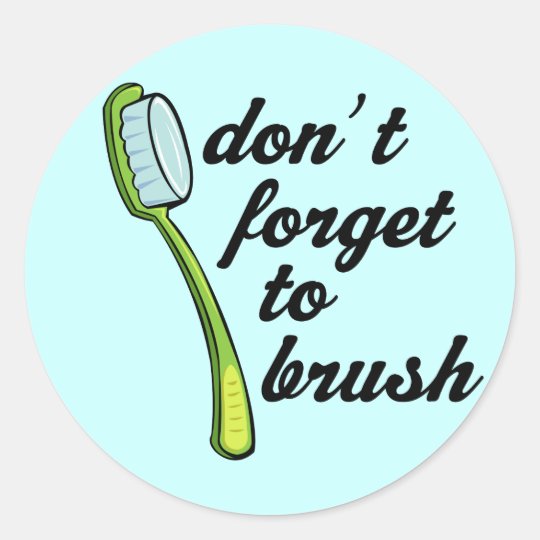 Funny Toothbrush Dentist Sticker Zazzle.co.uk