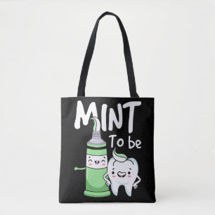 Funny Toothpaste Humour Dentist Dental Assistant Tote Bag