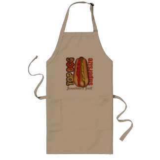 Funny Top Dog Hotdog Long Apron