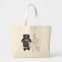 Funny Top Hat Monocle Sir Pug Dog