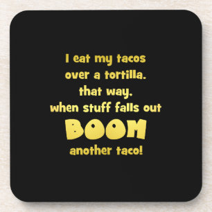 Funny Tortilla Boom Joke Coaster