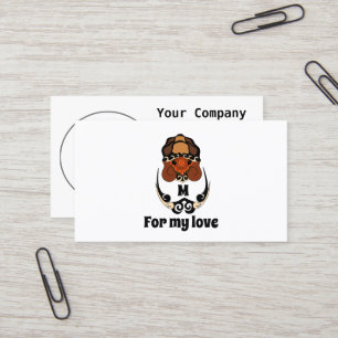 Funny Tortoise Chilling Monogram Business Card