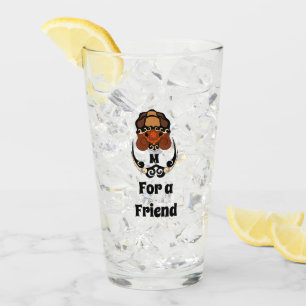 Funny Tortoise Chilling Monogram Glass