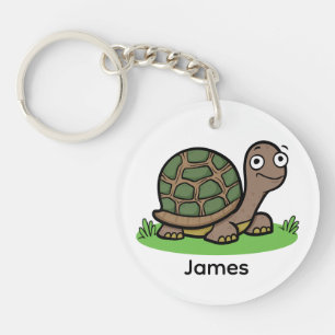 Funny Tortoise Custom Key Ring