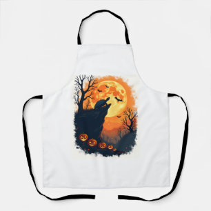 Funny Tortoise Halloween Silhouette Spooky Tortois Apron