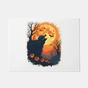 Funny Tortoise Halloween Silhouette Spooky Tortois Doormat