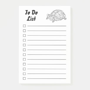 Funny Tortoise Personalised To-Do List Post-it Notes