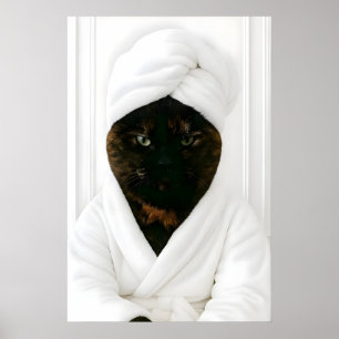 Funny Tortoiseshell Bathroom Print, Tortoiseshell Poster