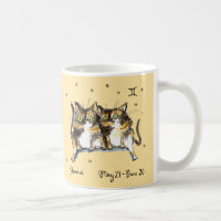Funny tortoiseshell Gemini Zodiac Cats, Star sign