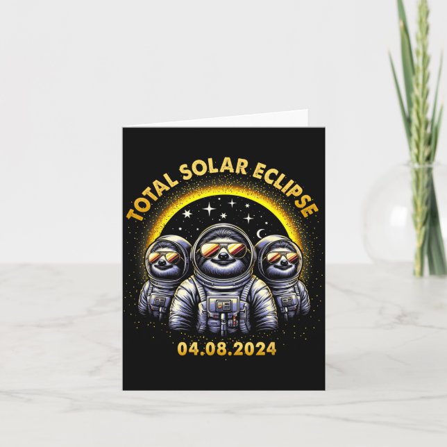 Funny Total Solar Eclipse 04 08 Card (Front)