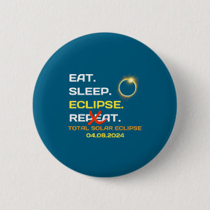 Funny Total Solar Eclipse America Totality 6 Cm Round Badge