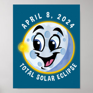 Funny Total Solar Eclipse April 8 Poster