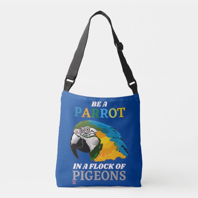 funny Tote bag "BE A PARROT..." (Front)