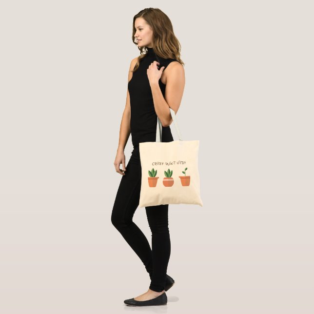 Funny tote bag, plants lover bag (Front (Model))