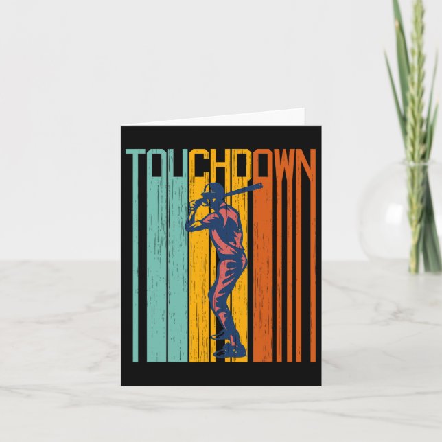 Funny Touchdown Baseball Football Shirt Mixed Up S Card (Front)