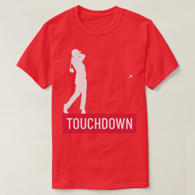 Funny Touchdown Golf Golfer Golfing  Graphic Novel T-Shirt (Design Front)