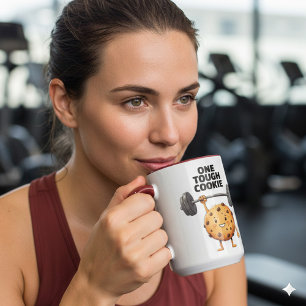Funny Tough Cookie Lifting Barbell Mug