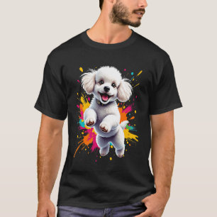 Funny Toy Poodle Dog Jumping Design for Toy Poodle T-Shirt