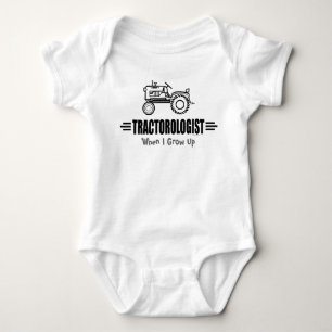 Funny Tractor Baby Bodysuit