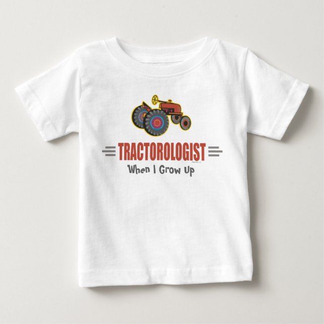 Funny Tractor Baby T-Shirt (Front)