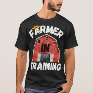 Funny Tractor Boy Farmer In Training Tractor T-Shirt