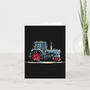 Funny Tractor Christmas Graphics Lights Lover Farm Card