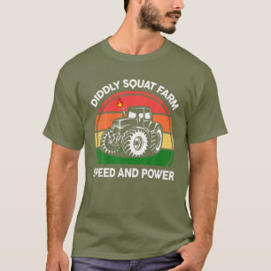 Funny Tractor Farmer Diddly Squat Farm Speed And P T-Shirt