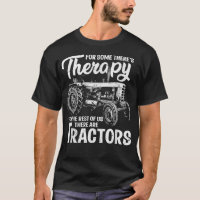 Funny Tractor Farmer Therapy Vintage Farm Tractor 
