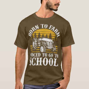 Funny Tractor Graphic Boys Farmer Farming Tractor T-Shirt