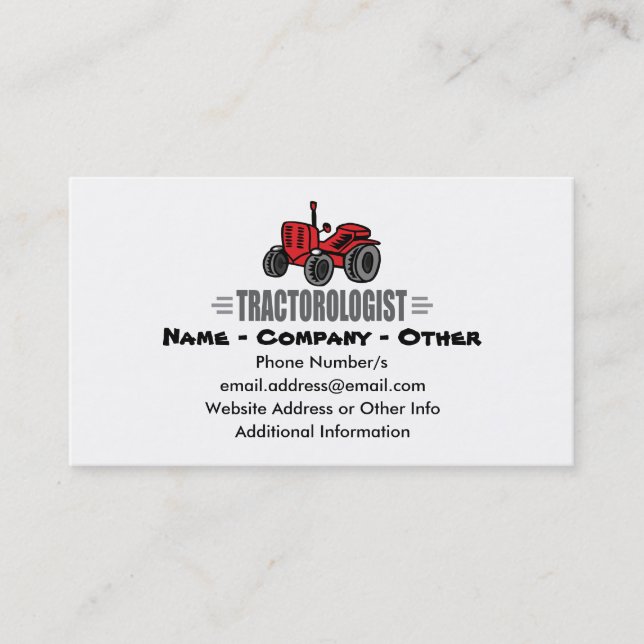 Funny Tractor Love Business Card (Front)