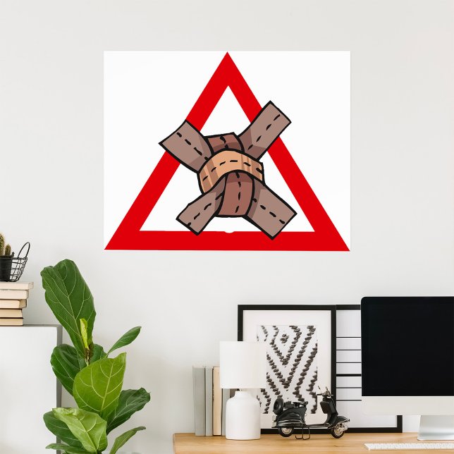 Funny Traffic Jam Knot Warning Road Sign  (Creator Uploaded)