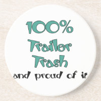 Funny Trailer Park Sandstone Coaster