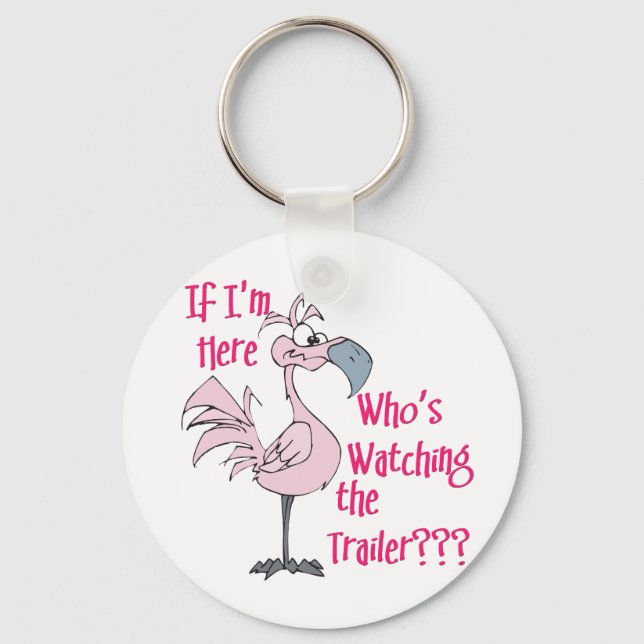 Funny Trailer Park Shirt Key Ring (Front)