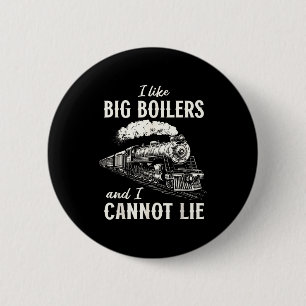 Funny Train Big Boilers Steam Locomotive Freight 6 Cm Round Badge