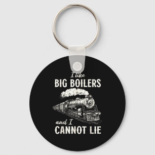 Funny Train Big Boilers Steam Locomotive Freight Key Ring