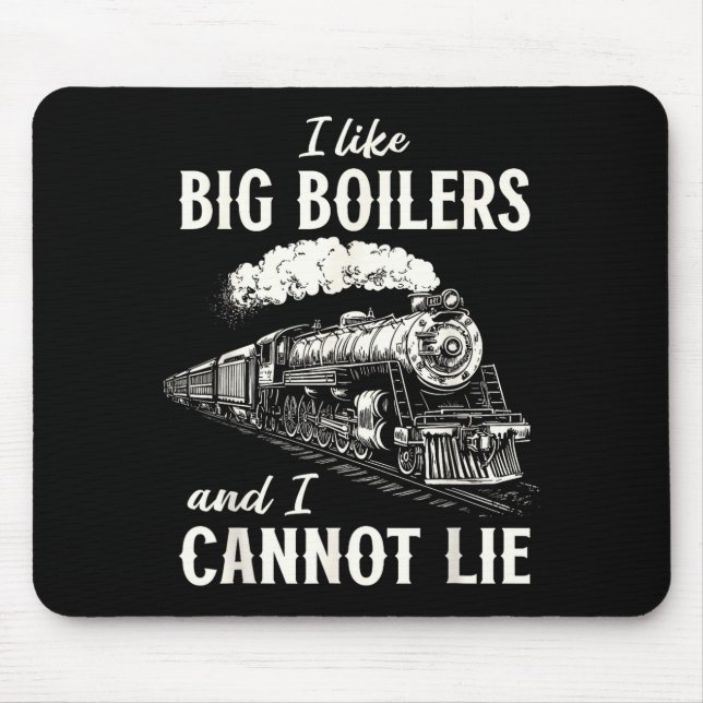 Funny Train Big Boilers Steam Locomotive Freight  Mouse Mat (Front)