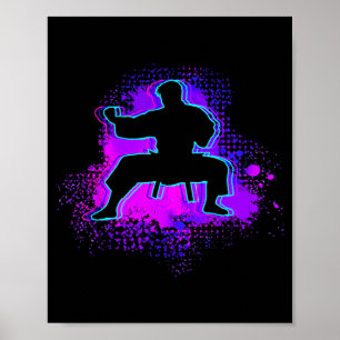 Funny Training Fighter Graphic Martial Arts Men Poster