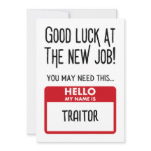 Funny 'Traitor Badge' Coworker Leaving