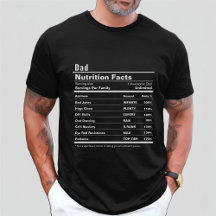 Funny Traits Custom Dad Fathers Day Nutrition Fact