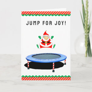 Funny Trampoline Christma Holiday Card