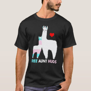 Funny Trans Llama Free Aunt Hugs Proud Ally Transg T-Shirt