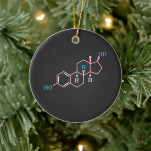 Funny Transgender Trans LGBT Pride Rights Oestroge Ceramic Tree Decoration