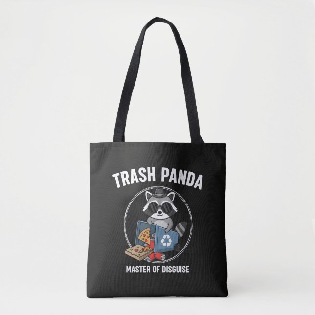 Funny Trash Panda Master of Disguise Racoon Meme Tote Bag (Front)